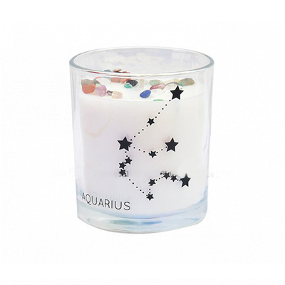 Vidro feito sob encomenda luxuoso da cera por atacado da soja que imprime frasco Scented da vela