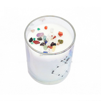 Vidro feito sob encomenda luxuoso da cera por atacado da soja que imprime frasco Scented da vela