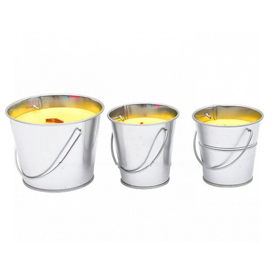 Anti inseto de suspensão Tin Citronella Bucket Candles Paraffin para o curso