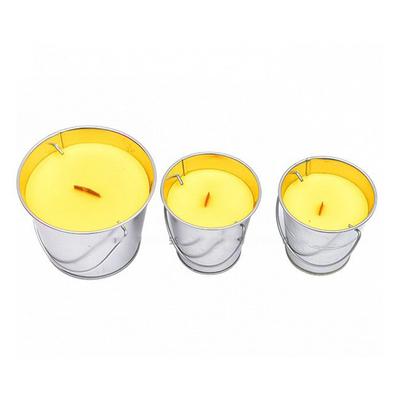 Anti inseto de suspensão Tin Citronella Bucket Candles Paraffin para o curso