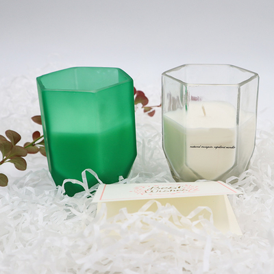 Vela Scented da cera da soja da casa do aroma com o frasco personalizado da vela do hexágono para a decoração da casa