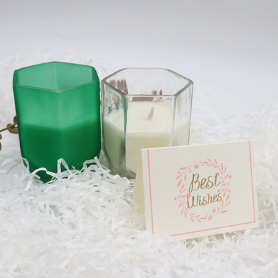 Vela Scented da cera da soja da casa do aroma com o frasco personalizado da vela do hexágono para a decoração da casa