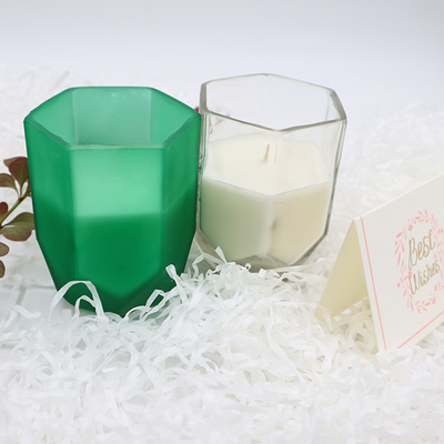 Vela Scented da cera da soja da casa do aroma com o frasco personalizado da vela do hexágono para a decoração da casa