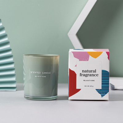 Vela Scented imprimindo de vidro feita sob encomenda da cera da soja do OEM da casa do aroma