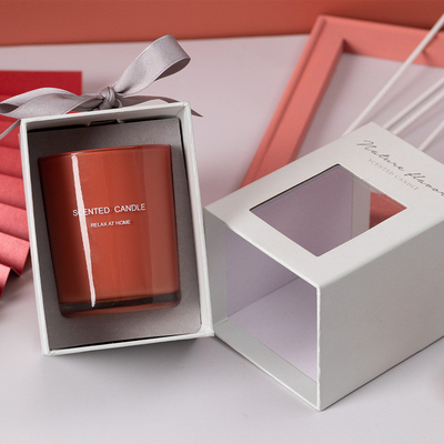 Vela Scented imprimindo de vidro feita sob encomenda da cera da soja do OEM da casa do aroma