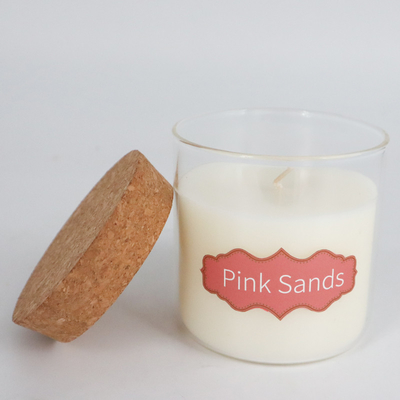 a cera natural do eucalipto da pastilha de hortelã 8oz Scented velas com Cork Lid