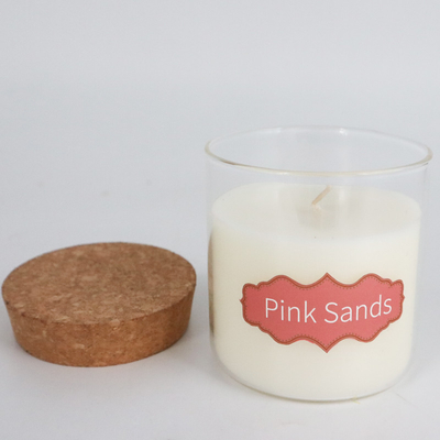a cera natural do eucalipto da pastilha de hortelã 8oz Scented velas com Cork Lid