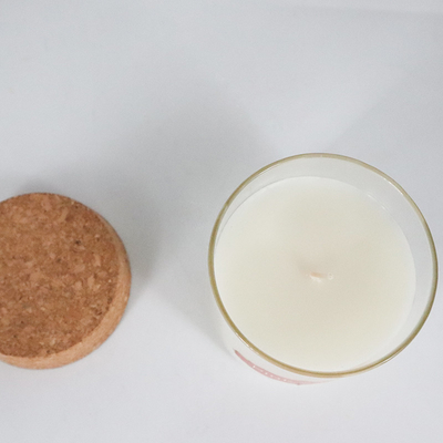 a cera natural do eucalipto da pastilha de hortelã 8oz Scented velas com Cork Lid