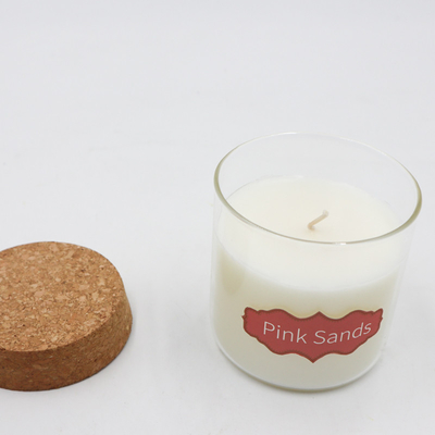 a cera natural do eucalipto da pastilha de hortelã 8oz Scented velas com Cork Lid