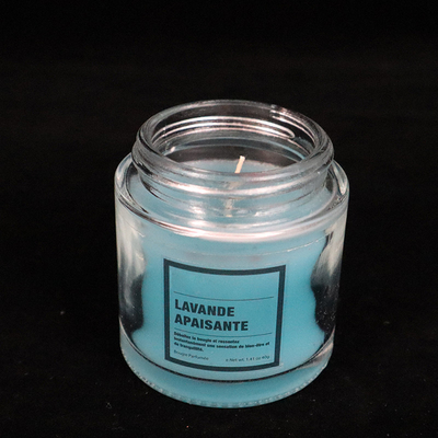 alfazema de vidro azul caseiro de 12 velas do frasco do doce da onça Scented para o banheiro do quarto