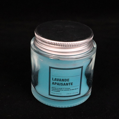 alfazema de vidro azul caseiro de 12 velas do frasco do doce da onça Scented para o banheiro do quarto