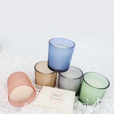 Da cera de vidro colorida simples da soja da casa do aroma vela 2022 Scented