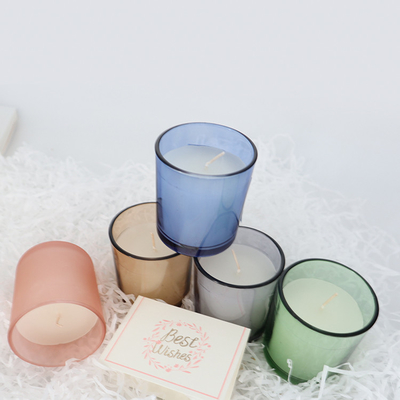Da cera de vidro colorida simples da soja da casa do aroma vela 2022 Scented
