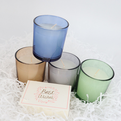 Da cera de vidro colorida simples da soja da casa do aroma vela 2022 Scented