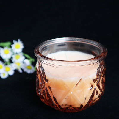 Da cera de vidro colorida luxuosa da soja da casa do aroma vela 2022 Scented