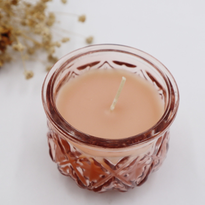 Da cera de vidro colorida luxuosa da soja da casa do aroma vela 2022 Scented