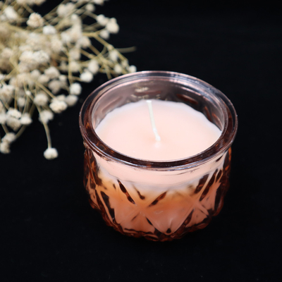 Da cera de vidro colorida luxuosa da soja da casa do aroma vela 2022 Scented