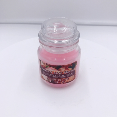 Rosa Mason Jar Candle Rose Scented da aromaterapia do vegetariano para o alívio de tensão
