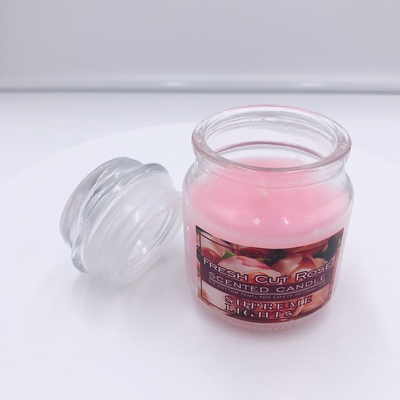 Rosa Mason Jar Candle Rose Scented da aromaterapia do vegetariano para o alívio de tensão
