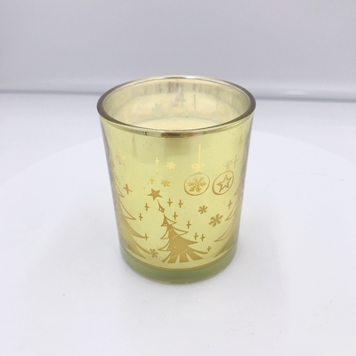 Vela de galvanização amarela caseiro da casa do aroma para a aromaterapia