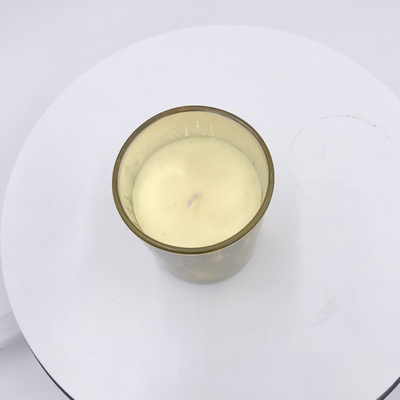 Vela de galvanização amarela caseiro da casa do aroma para a aromaterapia