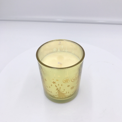 Vela de galvanização amarela caseiro da casa do aroma para a aromaterapia