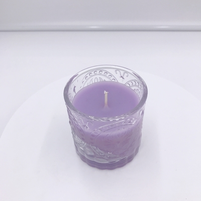 Vela roxa orgânica da casa do aroma do óleo essencial do GV com caixa de presente 120g