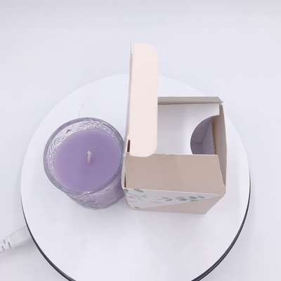 Vela roxa orgânica da casa do aroma do óleo essencial do GV com caixa de presente 120g
