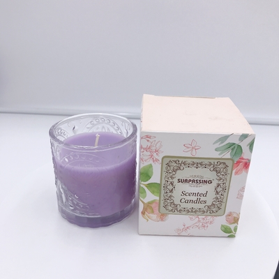 Vela roxa orgânica da casa do aroma do óleo essencial do GV com caixa de presente 120g
