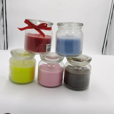 O aroma colorido dos doces Scented velas que a soja baseou as velas 12oz