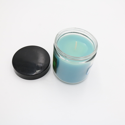 O frasco de vidro azul terapêutico da casa do aroma Scented a vela 3 onças para a aromaterapia