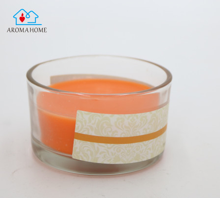 As 3 onças de vidro clara reusável scented velas para a festa de anos dos feriados