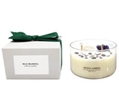 6 o frasco de vidro do feltro de lubrificação da onça 2 Scented a vela com toda a soja natural