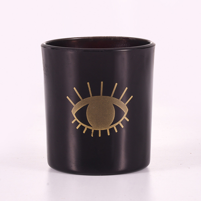 Velas de vidro personalizadas da soja da alfazema do frasco da vela do preto de 7oz MSDS para a decoração interior