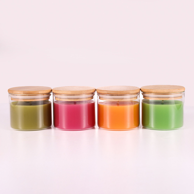 Velas naturais 220G da luz do aroma da aromaterapia da cera de parafina com tampa de bambu