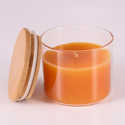 Velas naturais 220G da luz do aroma da aromaterapia da cera de parafina com tampa de bambu