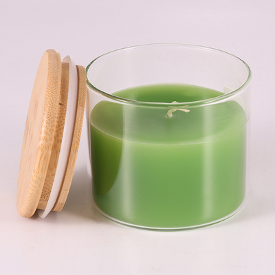 Velas naturais 220G da luz do aroma da aromaterapia da cera de parafina com tampa de bambu