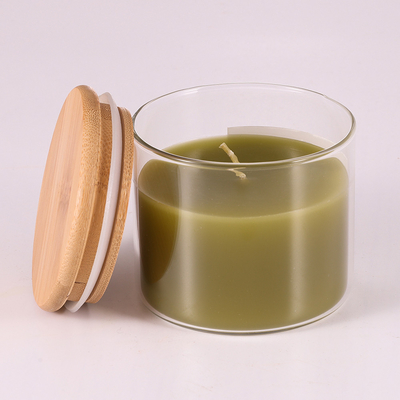 Velas naturais 220G da luz do aroma da aromaterapia da cera de parafina com tampa de bambu