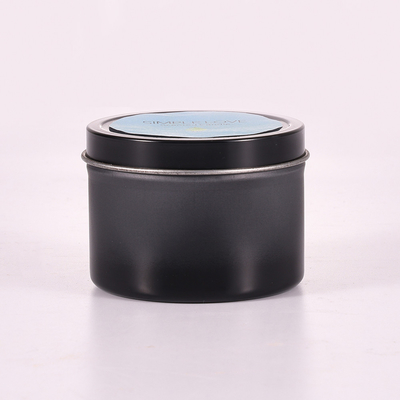 O OEM 2 onças reciclou Matte Black Tin Can Candle para o quarto