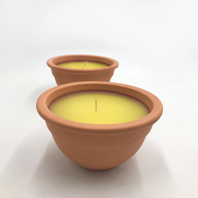 7Oz interno Clay Pot Citronella Garden Candles para mosquitos