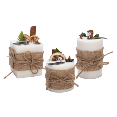 A cera da soja do vegetariano da coluna do OEM Scented velas forma do quadrado de 10,5 onças