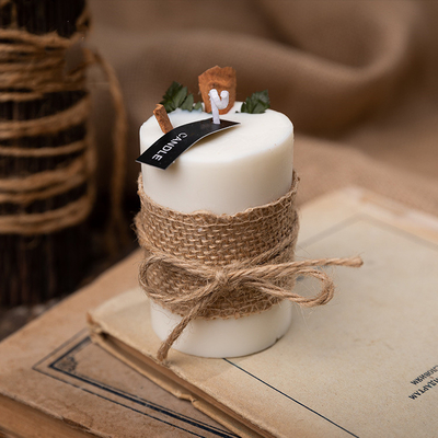 A cera da soja do vegetariano da coluna do OEM Scented velas forma do quadrado de 10,5 onças