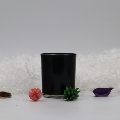Copos votivas 6.2x7.3 do castiçal de vidro preto vazio de Tealight para a igreja