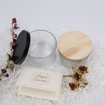 Decoração clara 11x8 dos copos da vela de Tealight do vidro da casa do aroma para peças centrais