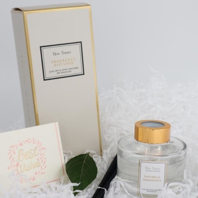 Aroma Reed Diffuser 126ml em volta do presente luxuoso da garrafa ajustado com tampa do ouro