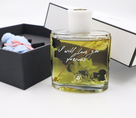 Presente luxuoso da garrafa do quadrado de Reed Diffuser 180ml do aroma ajustado com caixa branca