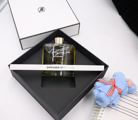 Presente luxuoso da garrafa do quadrado de Reed Diffuser 180ml do aroma ajustado com caixa branca