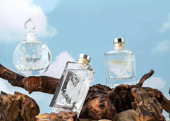 Presente luxuoso do perfume do quadrado de Reed Diffuser 150ml do aroma ajustado com flor secada