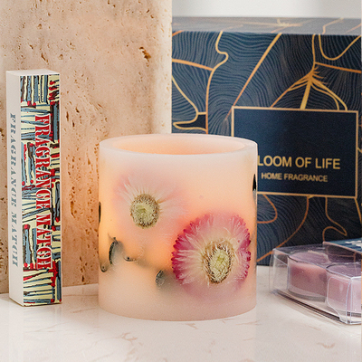 a vela decorativa do difusor de Tealight do banheiro 4pk ajustou o grupo do presente do perfume da casa