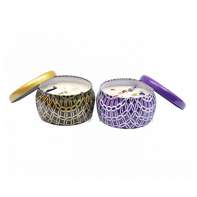 Decoração de alumínio pequena original 120g de Tin Can Candle With Stone
